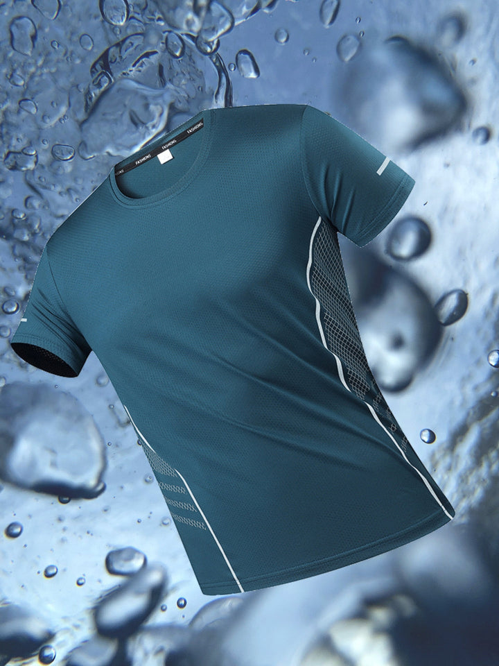 Heren T-shirt | Quick-Dry & Ademend | Gestreept Patroon & Comfort Fit | Sport & Casual