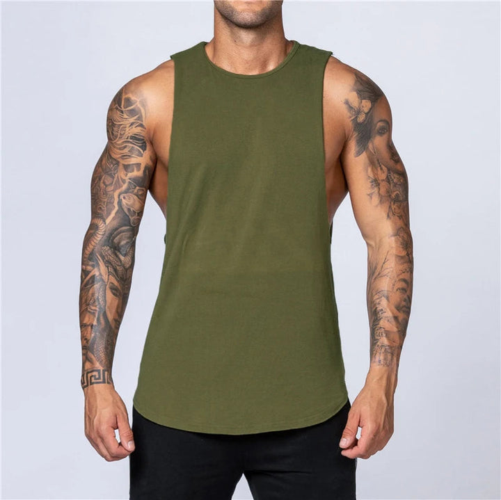 Heren Top | Mouwloze Top | Ronde Hals | Sportief