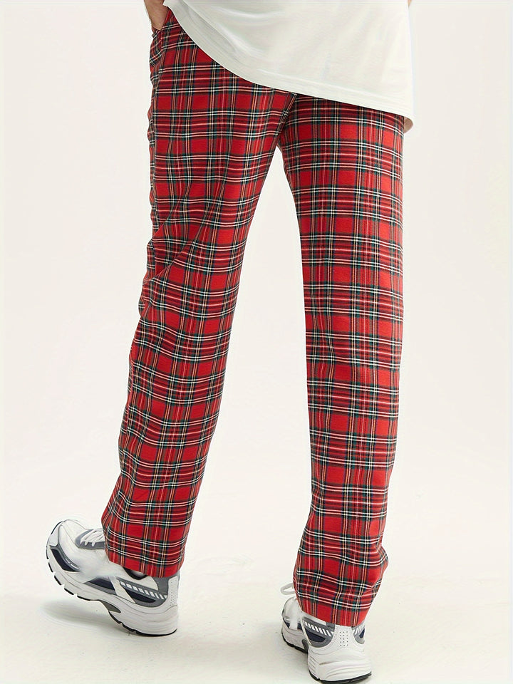 Heren Pyjamabroek | Geruit Ontwerp | Losse pasvorm | Comfortabel & Elastisch