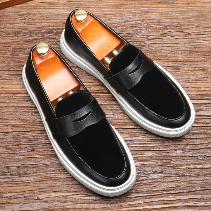 Heren Loafers | Zomerinstappers | Suède Look & Comfortzool | Vegan Leer