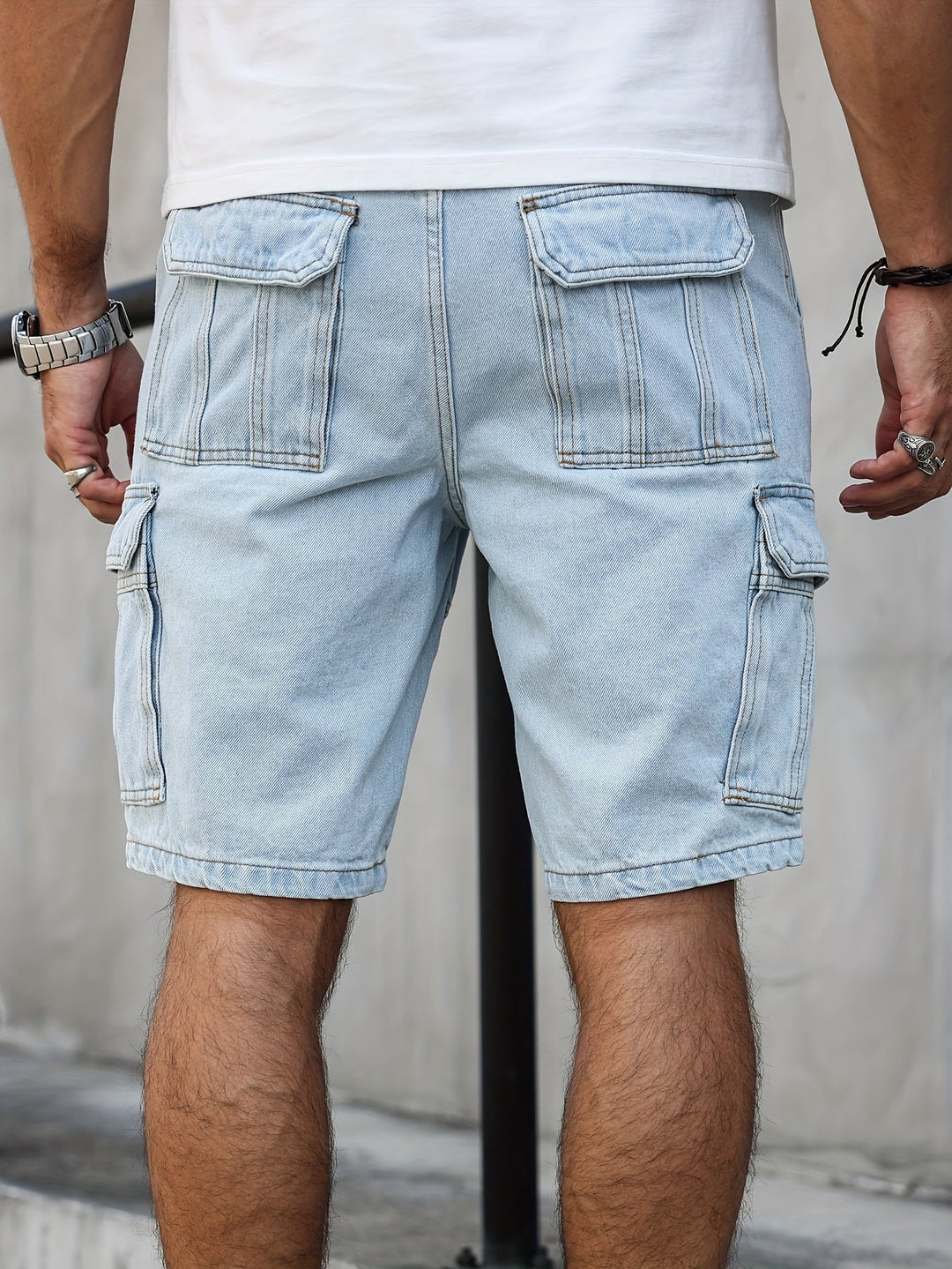 Heren Denim Shorts | Meerdere Zakken | Stijlvol & Casual | Zomer Werkkleding Blauw