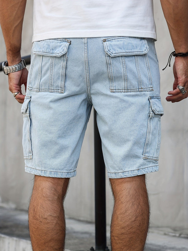 Heren Denim Shorts | Meerdere Zakken | Stijlvol & Casual | Zomer Werkkleding Blauw