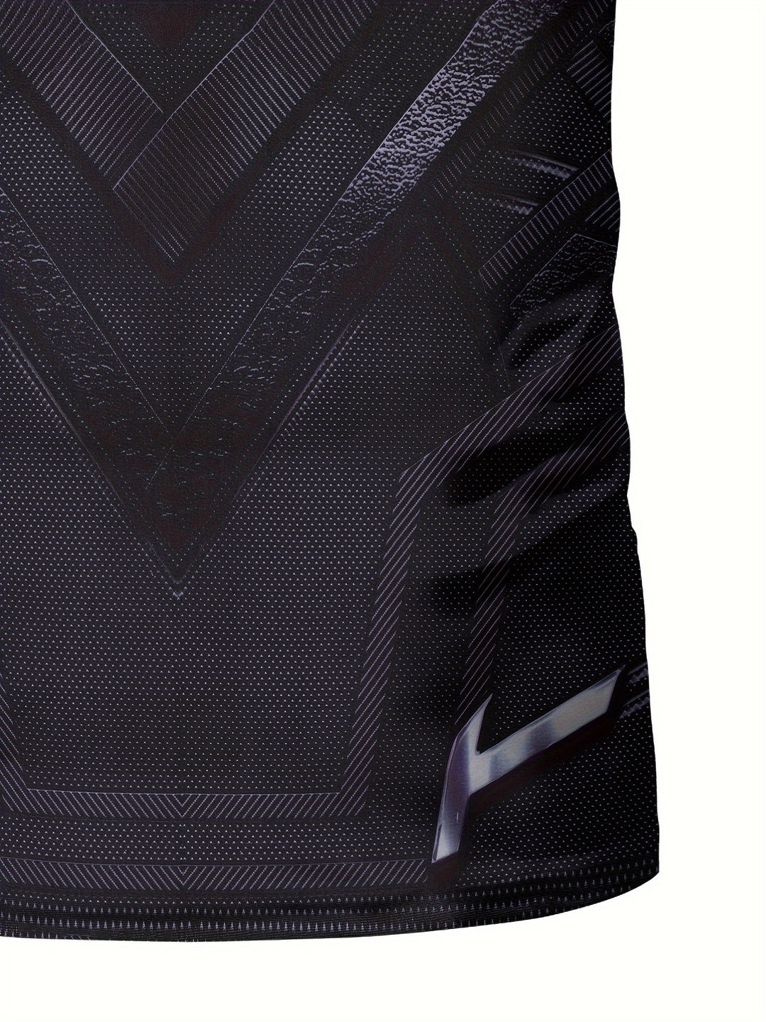 Heren Compressie T-shirt | High-Elastic & Sneldrogend | Geometrisch Patroon | Voor Fitness & Outdoor