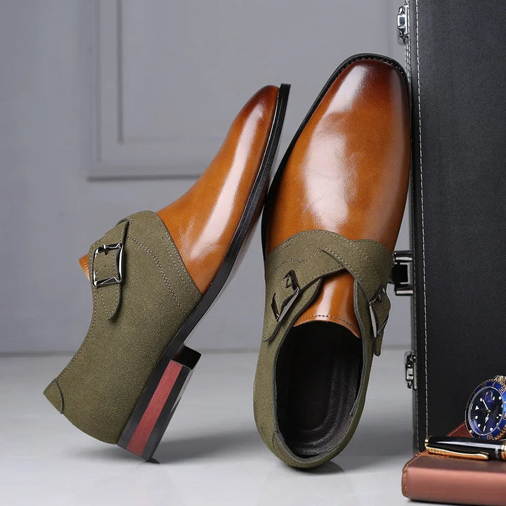 Heren Instappers | Dubbele Monk Strap | Ademend & Comfortabel | Vegan Leder