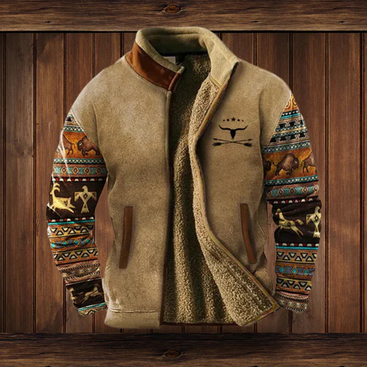 Heren Sherpa Jas | Warme & Duurzame | Vintage Ontwerp |  Outdoor stijl