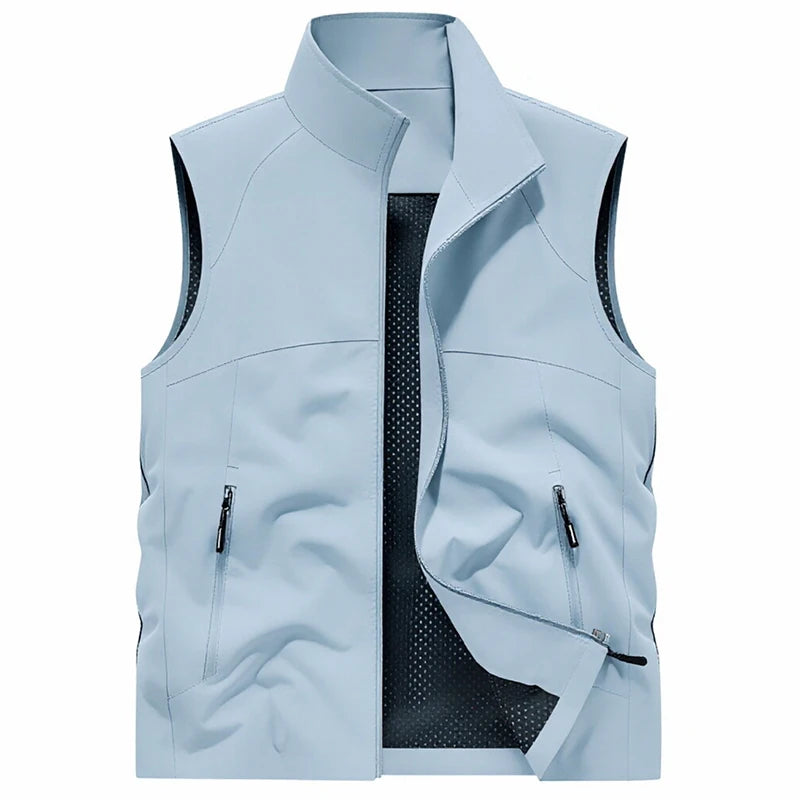 Heren Bodywarmer | Slimfit | Hoge Kraag | Zomer