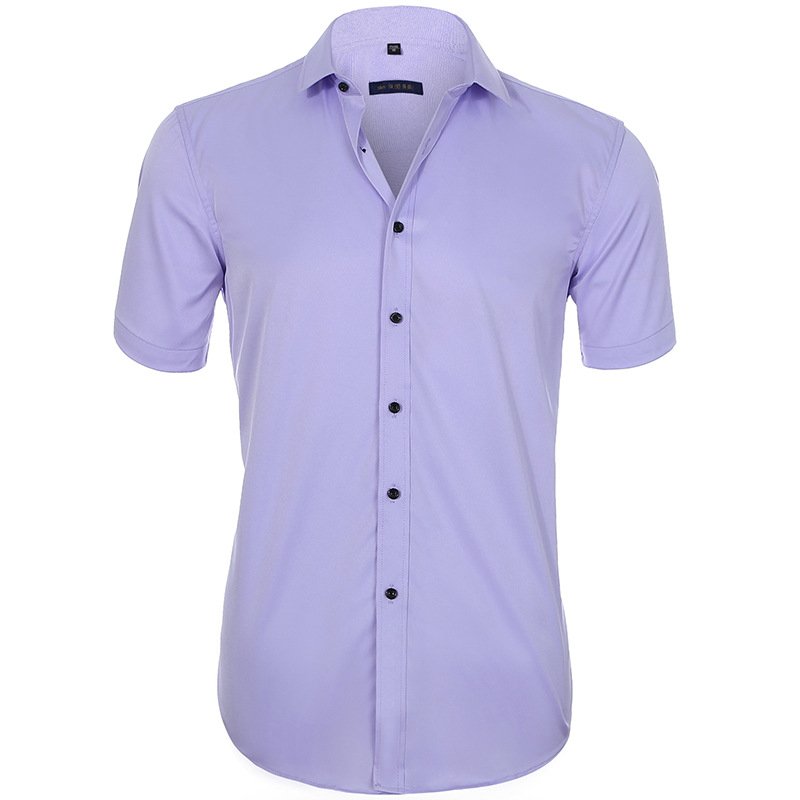 Heren Overhemd | Slim Fit | Effen Design & Contrasterende Knopen