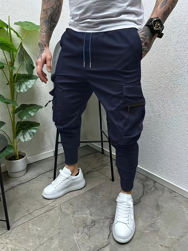 Heren Cargo Broek | Losse Pasvorm & Trekkoord | Meerdere Zakken | Voorjaarstrend