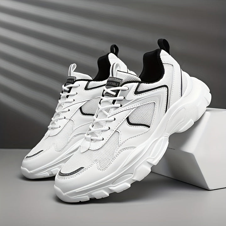 Heren Sportsneakers | Preppy Stijl & Ademend Mesh | Comfortabel & Casual | EVA Zool