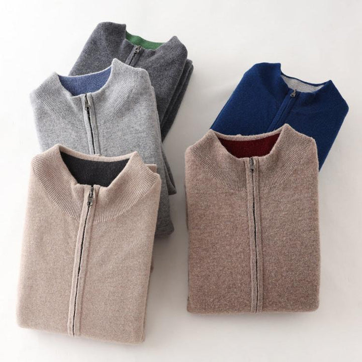 Heren Cardigan | Straight | Met Rits | Lange mouw