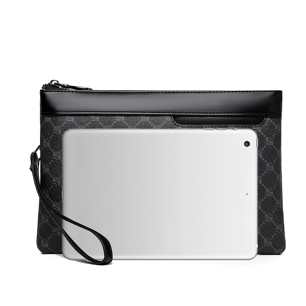 Heren Clutch | PU Leer | Compact & Modieus | Zwart handtas