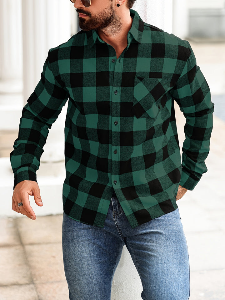 Heren Overhemd | Lange Mouw | Losse Pasvorm | Casual Kleding