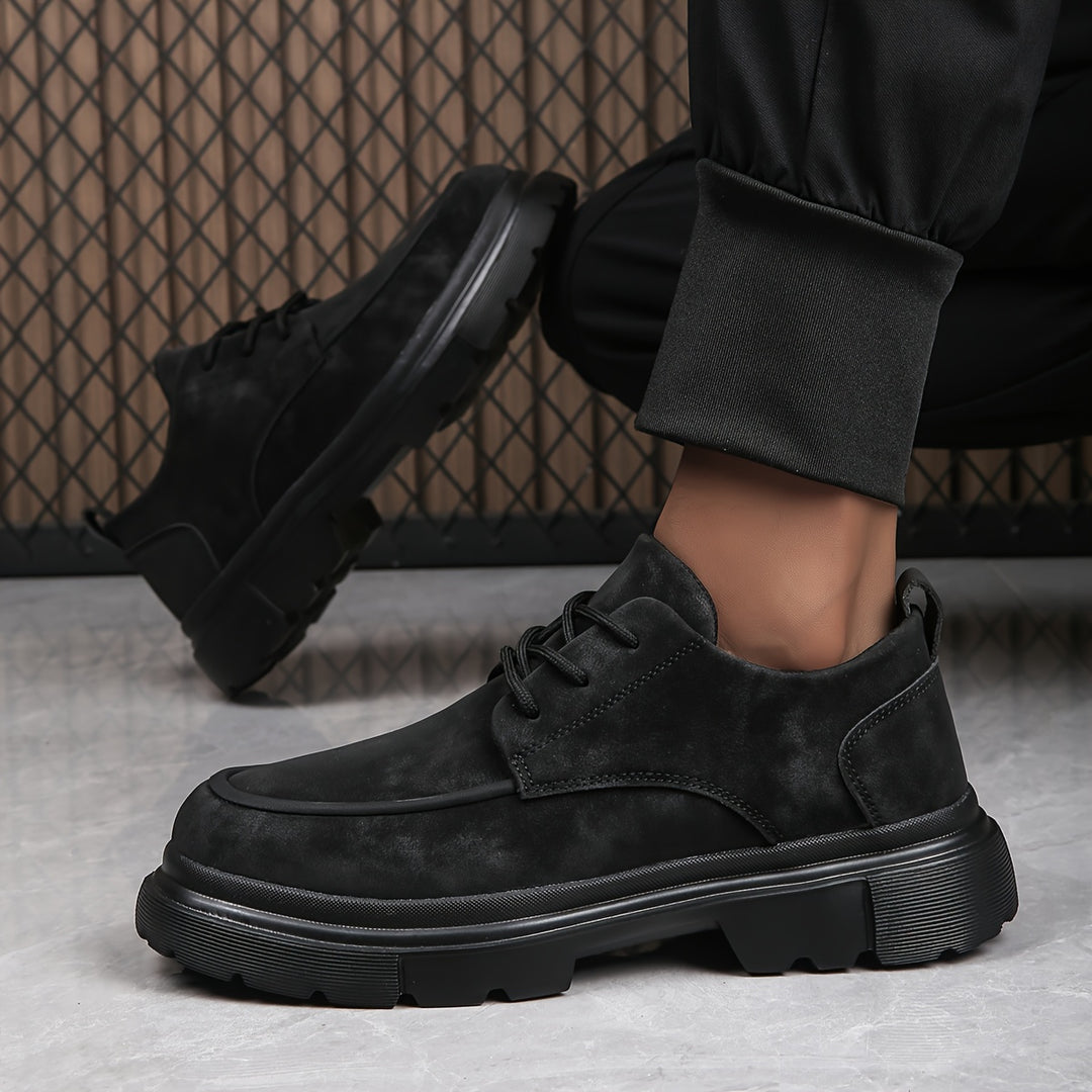 Heren Schoenen | Dikke Zool & Vetersluiting | Antislip & Trendy Zakelijk | PU & EVA