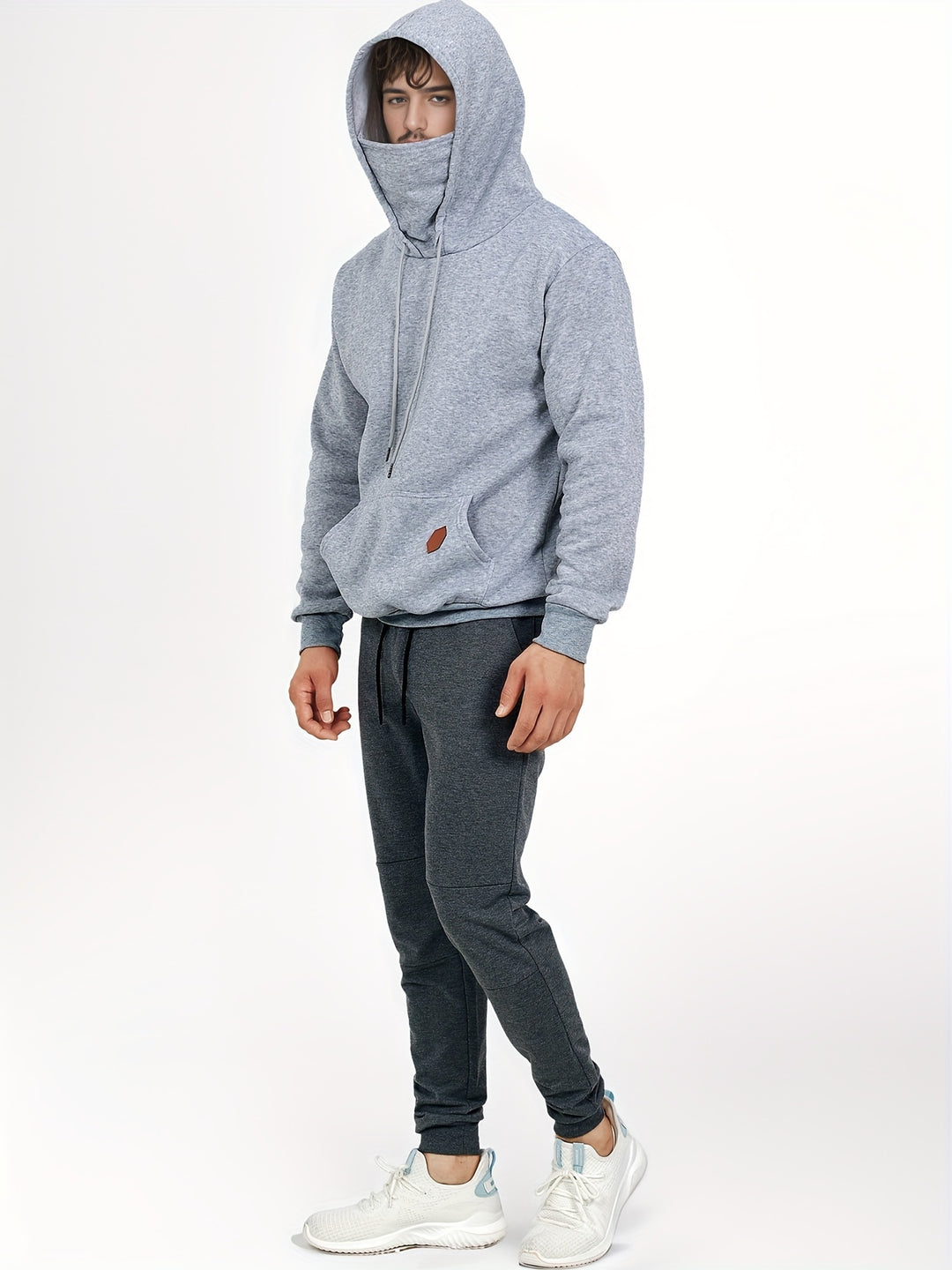 Heren sporthoodie | Stretch & Comfort | Appliqué Detail | Herfst & Winter