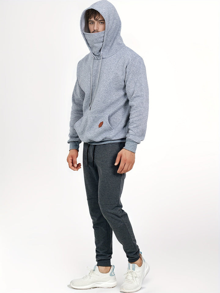Heren sporthoodie | Stretch & Comfort | Appliqué Detail | Herfst & Winter