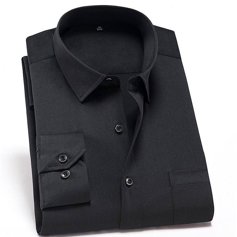 Heren Overhemd | Klassiek & Formeel | Effen Kleur | Katoen-Polyester Blend
