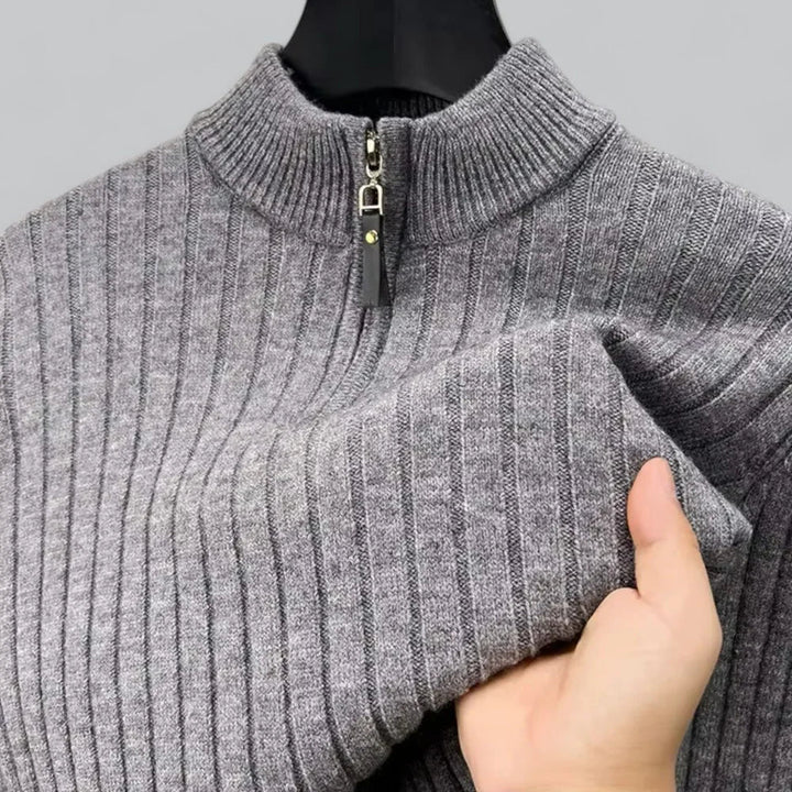 Chique heren trui met halve rits voor een eigentijdse look en ultiem comfort | Niels