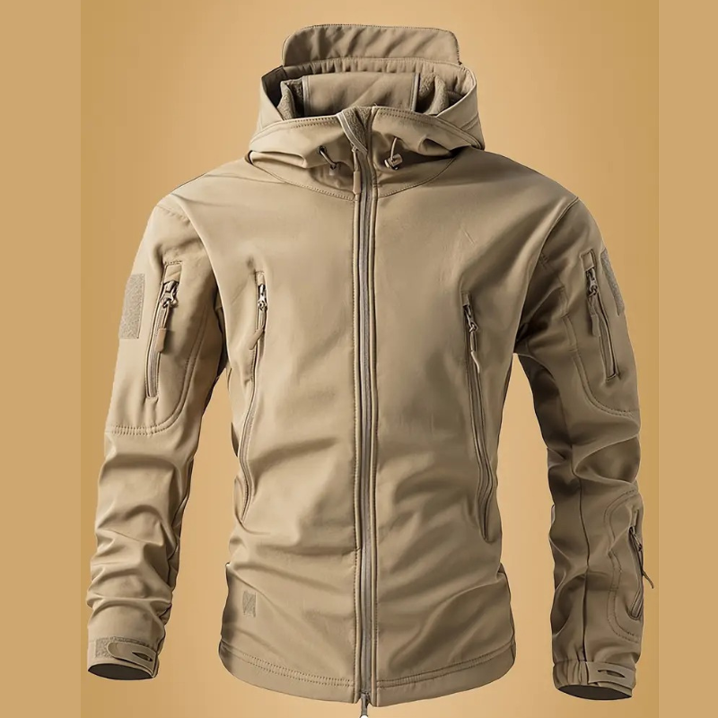 Winterjas Heren | Tactische Softshell Jas | Warm & Waterafstotend | Met Capuchon