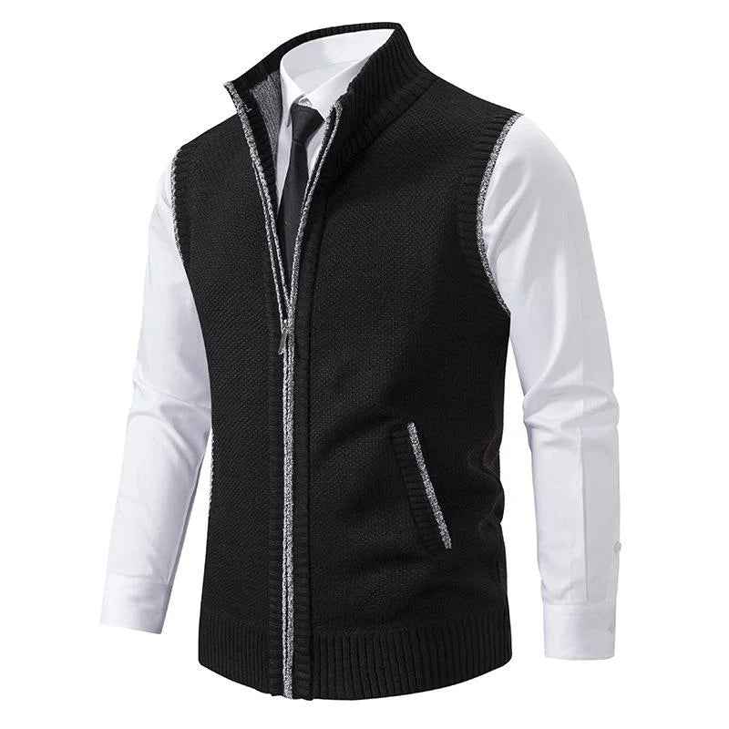 Truien Heren | Klassieke Gebreide Sweater met Rits | Zachte Stof