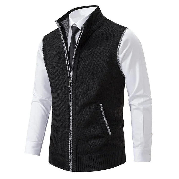 Truien Heren | Klassieke Gebreide Sweater met Rits | Zachte Stof