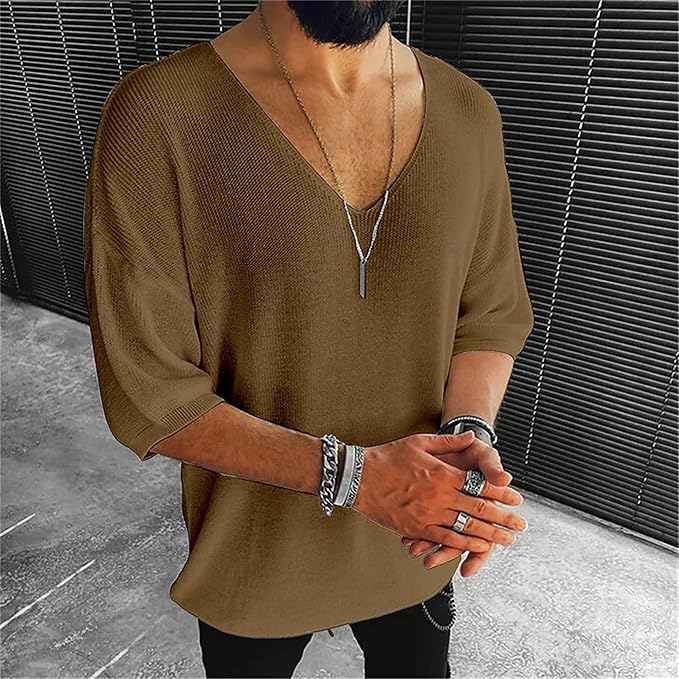 Herenshirt | Lichtgewicht Gebreide Textuur | Losse Pasvorm | Casual Zomerkleding