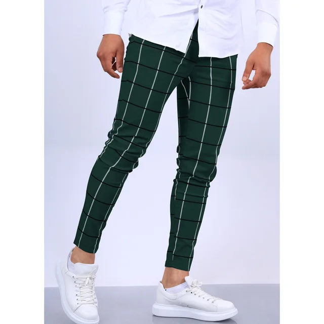 Heren Broek | Gestreept Design | Slim Fit & Stretch Comfort | Streetwear Look