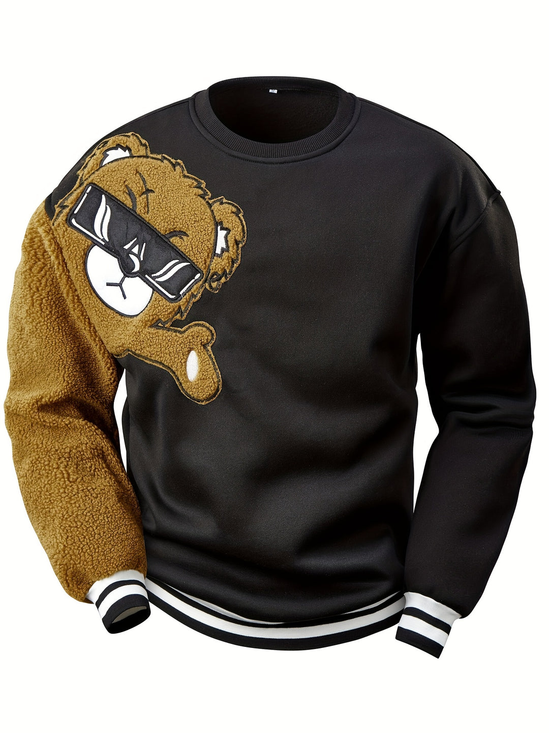 Heren Trui | Zacht & Comfortabel | Teddybeer Detail | Lange Mouwen