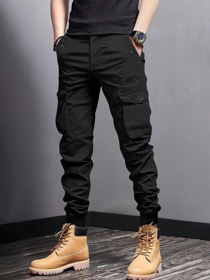 Heren Cargo Broek | Lichtgewicht & Effen Kleur | Meerdere Zakken