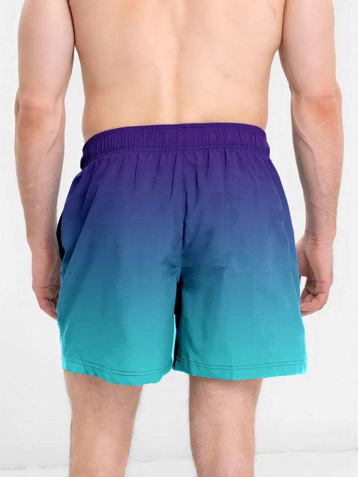 Heren Strandshorts | Sneldrogend & Lichtgewicht | Trekkoord & Ombre Design | Zomer Activewear