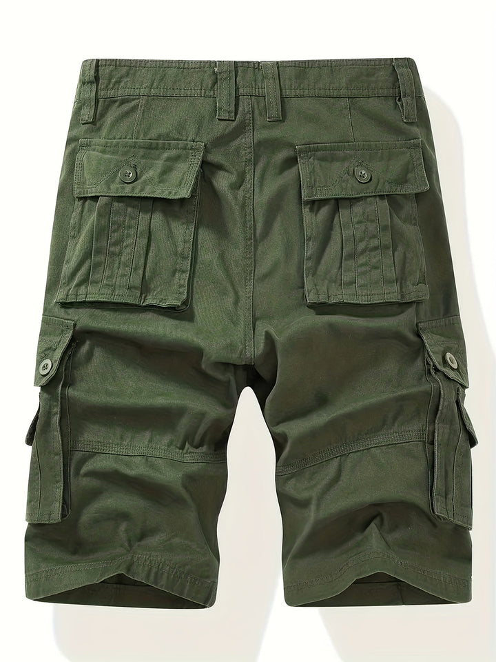 Heren Cargo Shorts | Klassiek Design | Multi-Pocket | Taille Trekkoord | Katoen voor Zomer Buiten