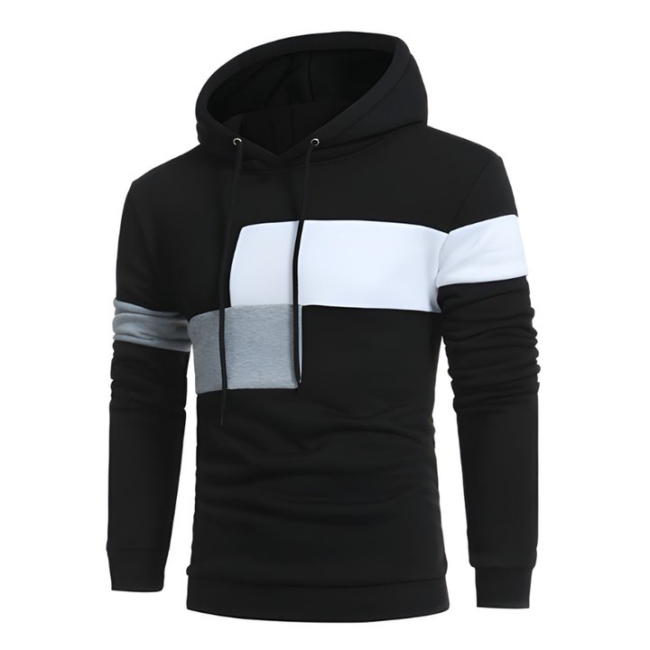 Sweater Heren | Sportieve Hoodie | Colorblock Design & Warm Kleding