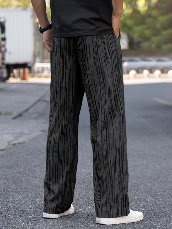 Heren Corduroy Broek | Gestreept & Rekbaar | Losse Pasvorm | Streetwear