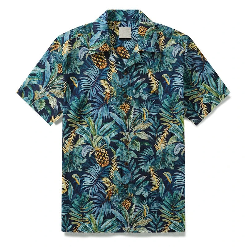 Heren Shirt | Korte Mouw | Tropisch Design | Zomer
