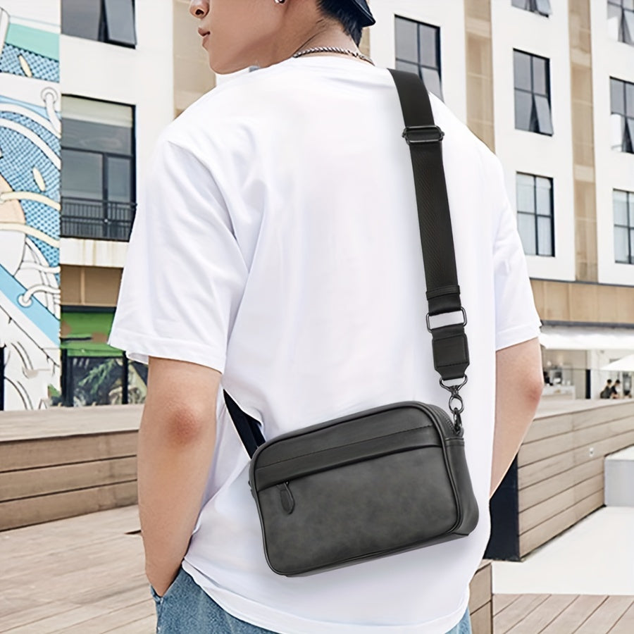 Heren Crossbodytas | Retro & Minimalistisch Design | Voor Dagelijks Gebruik | Grijs