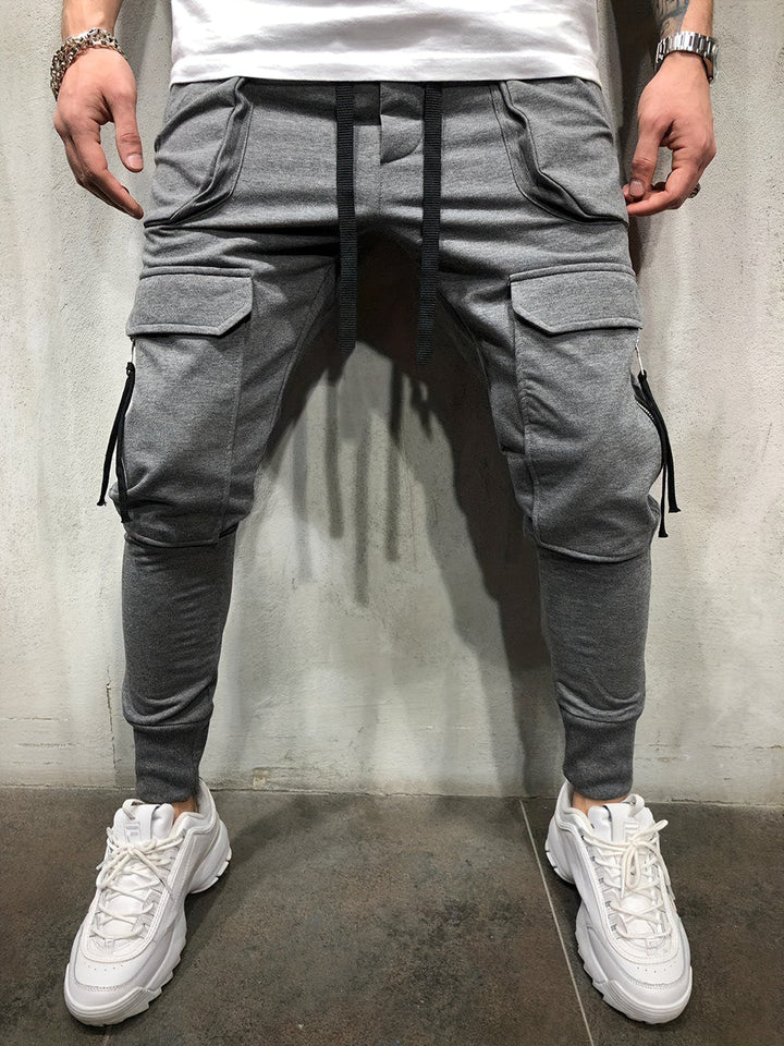 Heren Cargo Broek | Effen Kleur & Klepzakken | Losse Pasvorm | Streetwear & Outdoor Stijl