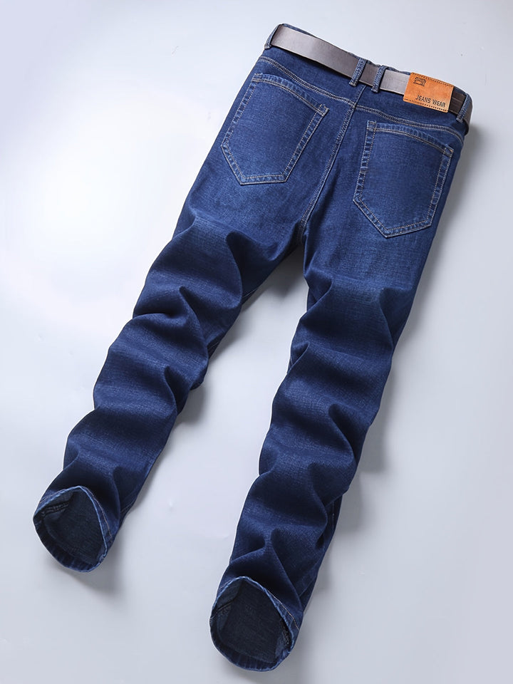 Heren Jeans | Wijde pijpen | Gewassen look & gemiddelde stretch | katoenmix