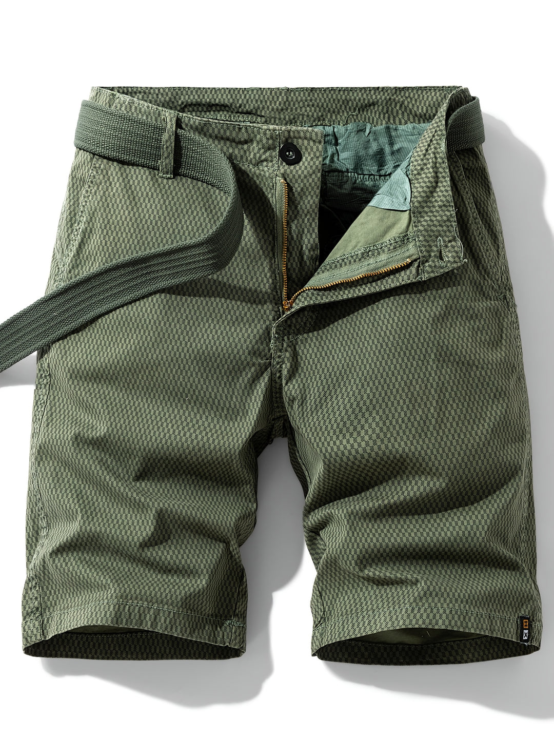 Herens Casual Katoen Blend Cargo Shorts | Gestreept Patroon | Normale Pasvorm