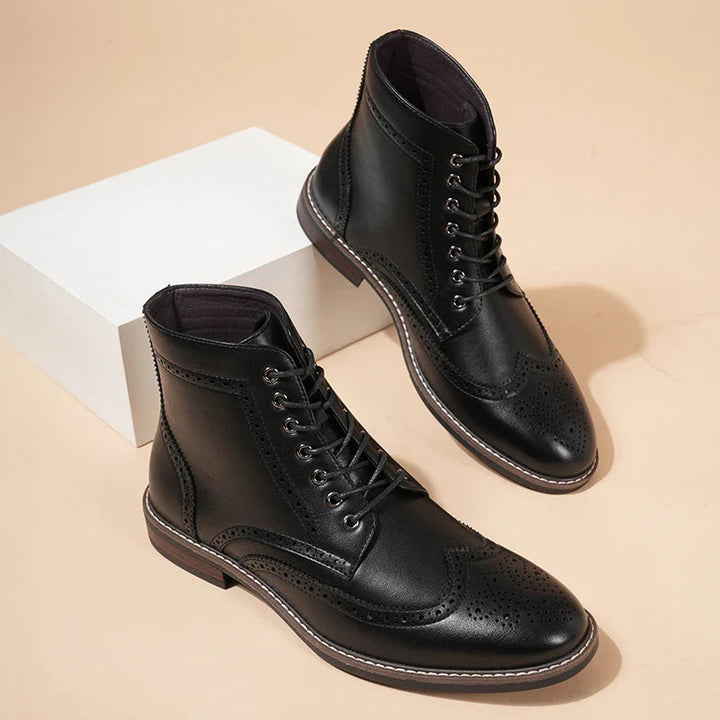 Heren | Laarzen | Italiaans Design | Hoog Model & Vetersluiting