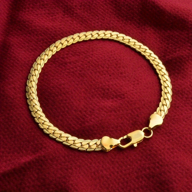 Heren Armband | Verguld Goud | Trendy & Eenvoudig Design | Koper