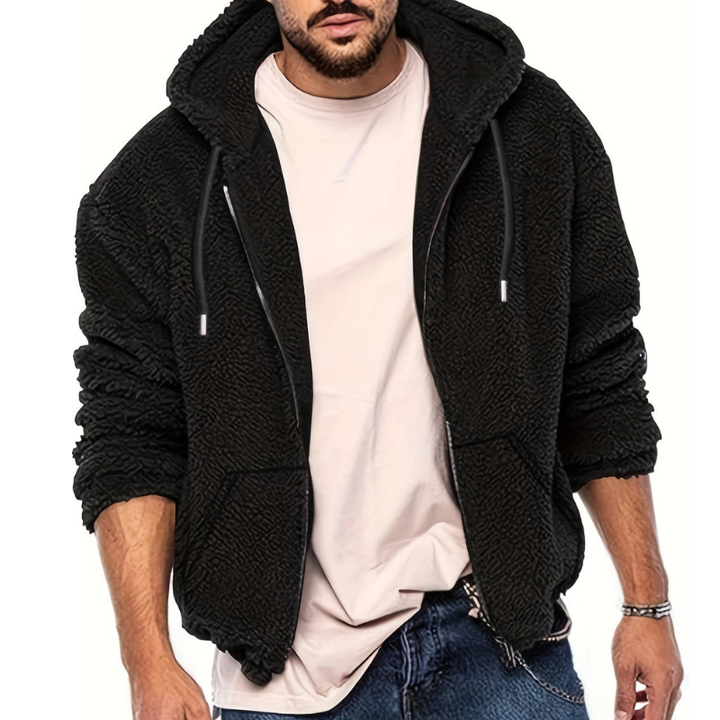 Winterjas Heren | Plush Hoodie Jas | Warm & Stijlvol Design