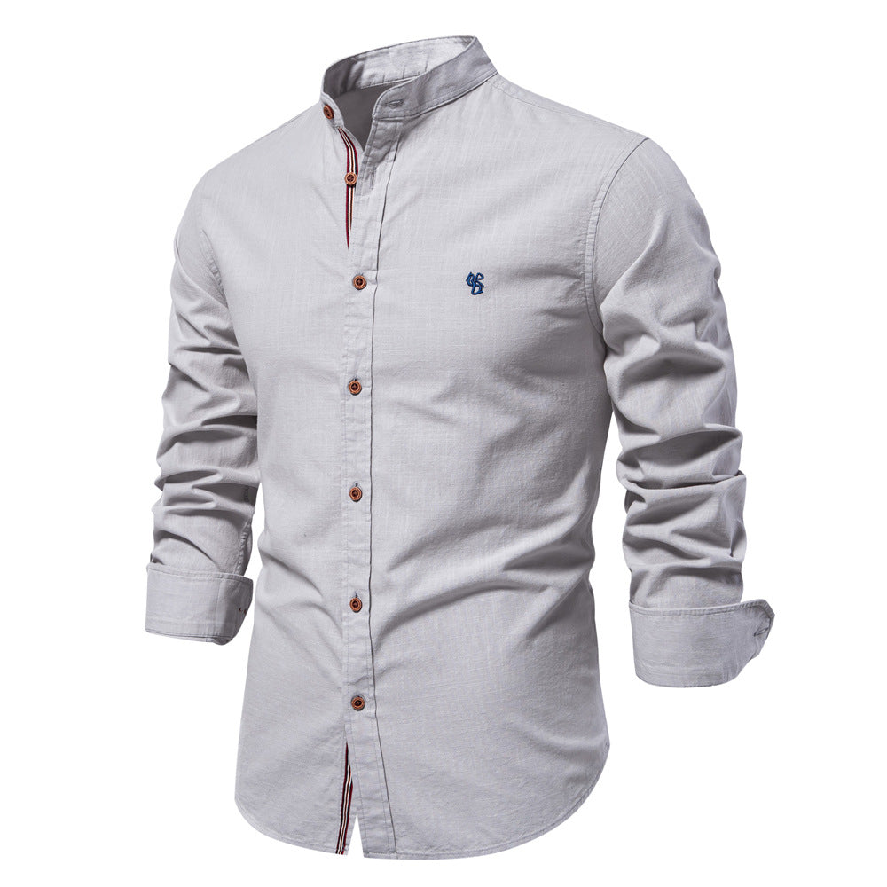 Heren Overhemd | 100% Katoen-Linnen | Casual & Ademend | Lange Mouwen & Reverskraag