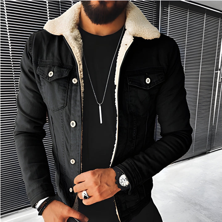 Winterjas Heren | Warm & Casual met Borstzakken | Denim Jas