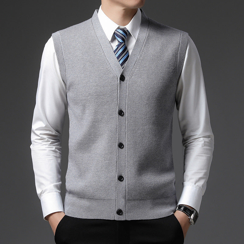 Vest Heren | Mouwloos | V-Hals Knoopsluiting | Slim Fit