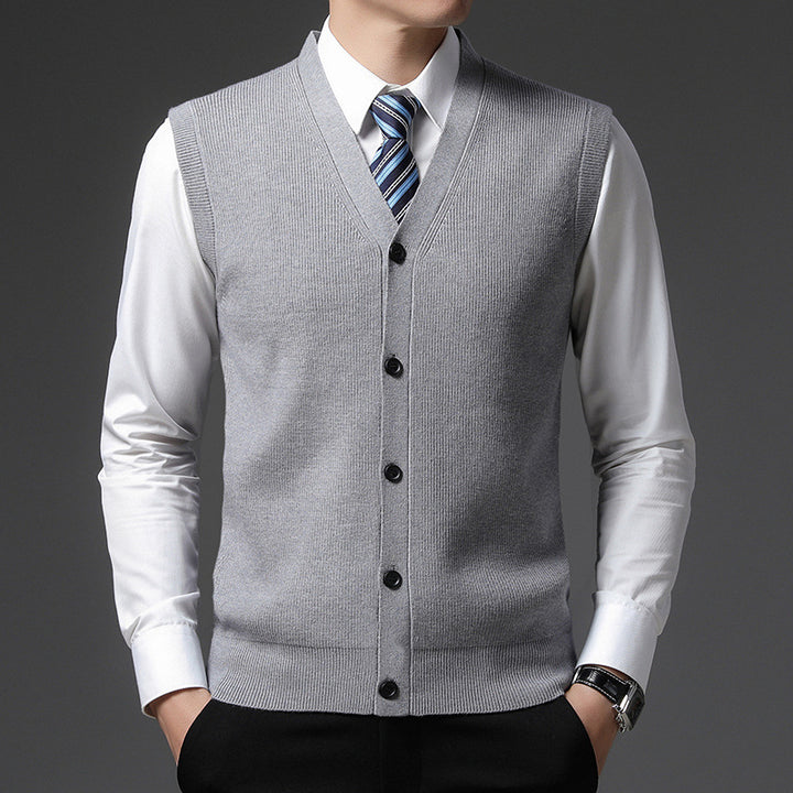 Vest Heren | Mouwloos | V-Hals Knoopsluiting | Slim Fit