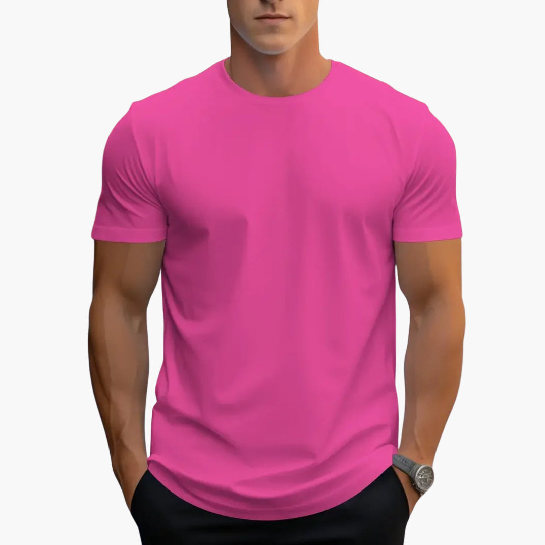 Heren T-Shirt | Ronde Hals | Korte Mouwen | Recht