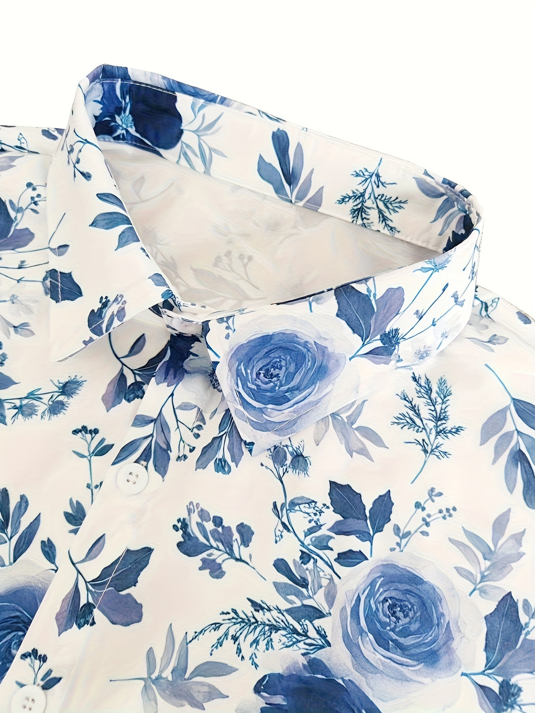 Heren Overhemd | Bloemenprint | Lichtgewicht & Comfortabel | Lange Mouw & Kraag