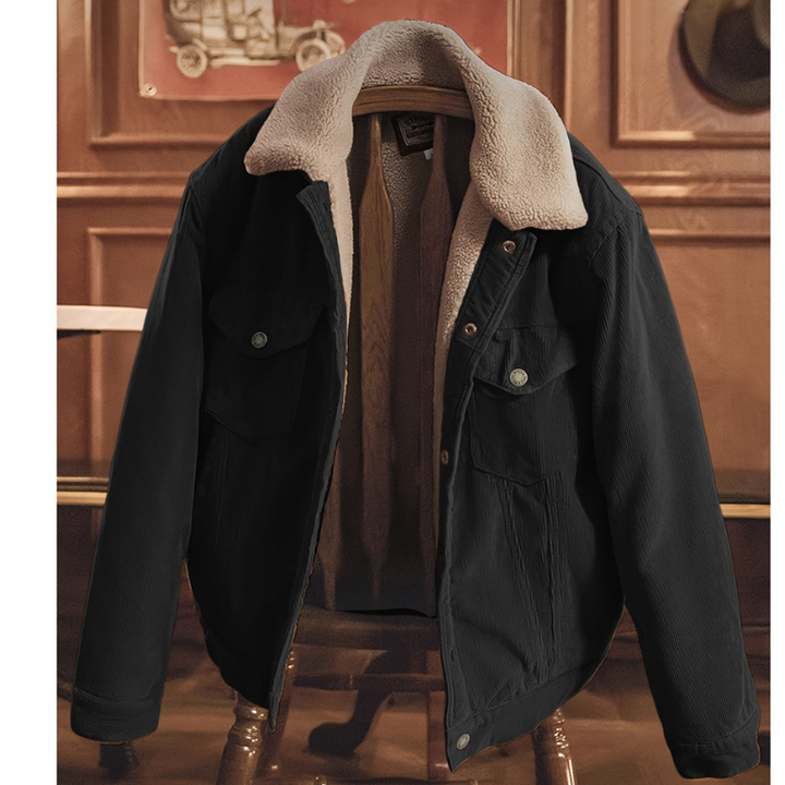 Winterjas Heren | Vintage Look | Warme Imitatiebont Voering | Bomberjas