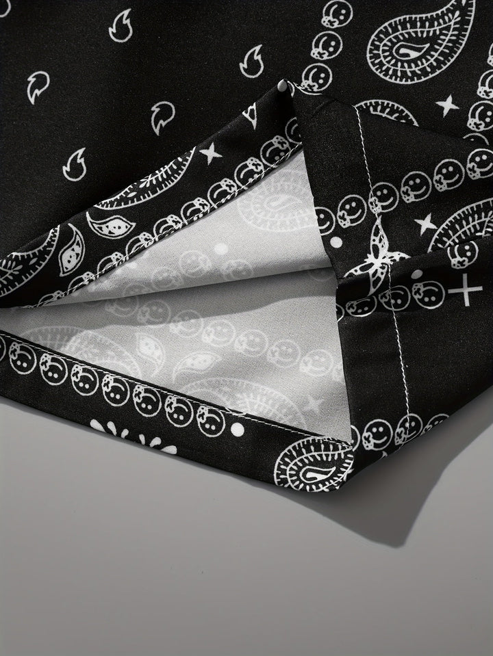 Heren Strandshort | Stijlvol & Comfortabel | Paisley Patroon & Zakken