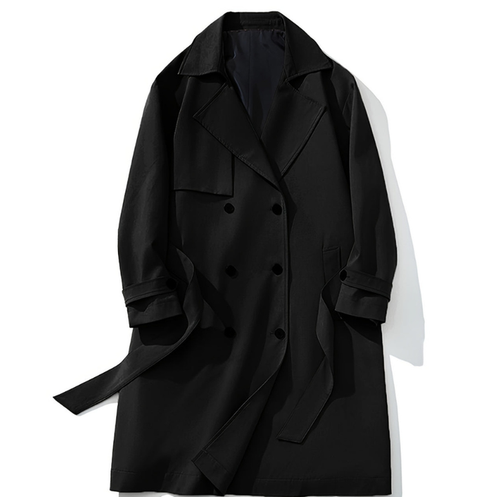 Winterjas Heren | Lange Overjas met Zakdesign | Dubbel Geknoopt & Stijlvolle Reverskraag
