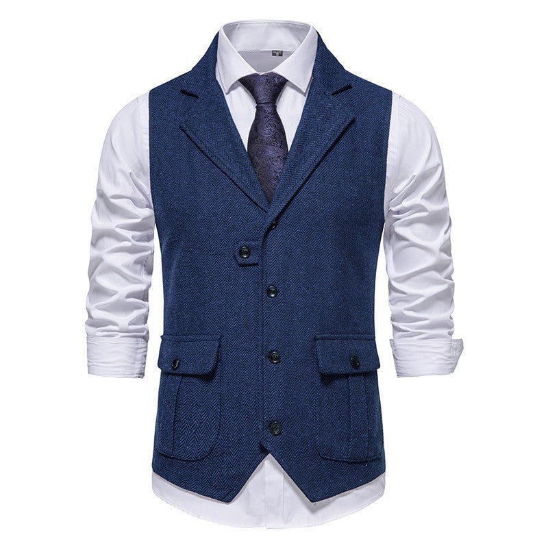 Vest Heren | Elegant & Vintage | Formal Werkkleding | Geweven Stof